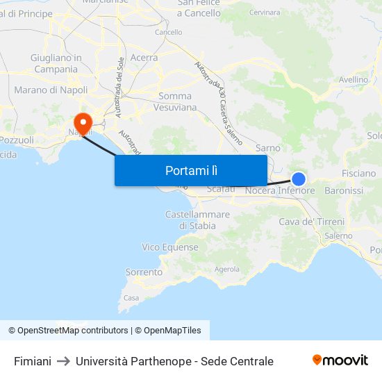 Fimiani to Università Parthenope - Sede Centrale map