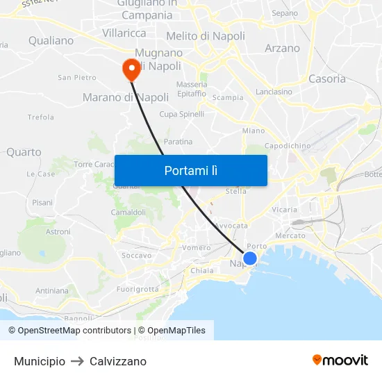 Municipio to Calvizzano map