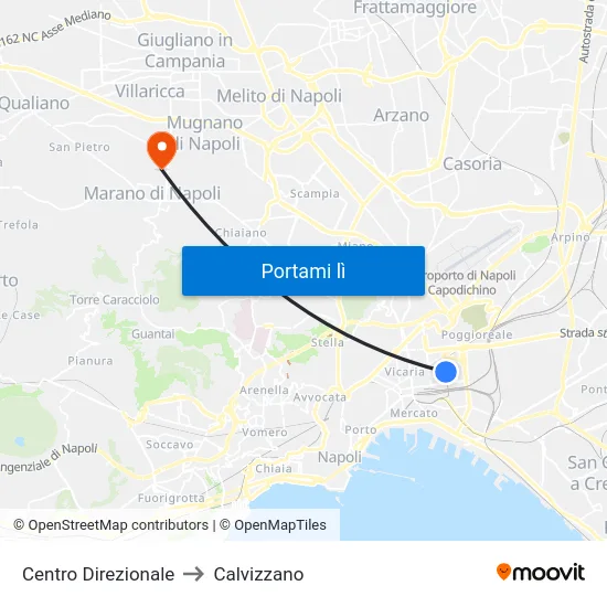 Centro Direzionale to Calvizzano map