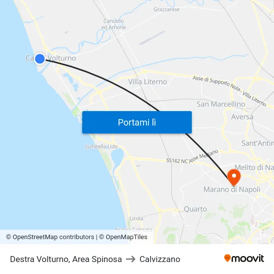 Destra Volturno, Area Spinosa to Calvizzano map