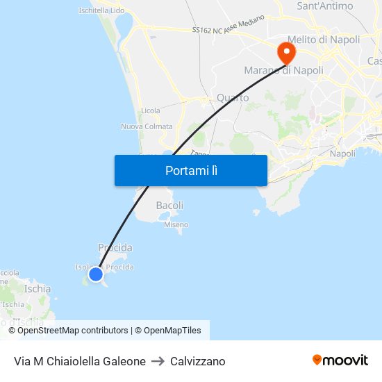 Via M  Chiaiolella   Galeone to Calvizzano map