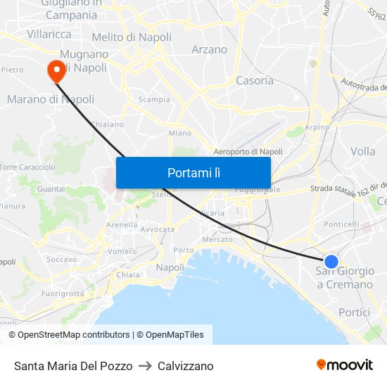 Santa Maria Del Pozzo to Calvizzano map
