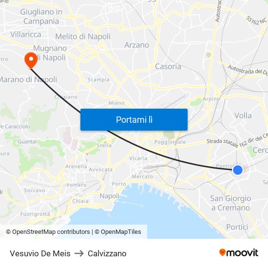 Vesuvio De Meis to Calvizzano map