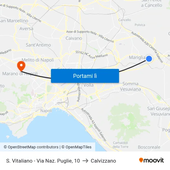 S. Vitaliano - Via Naz. Puglie, 10 to Calvizzano map