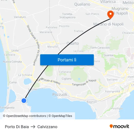 Porto Di Baia to Calvizzano map