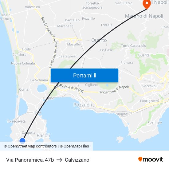 Via Panoramica, 47b to Calvizzano map