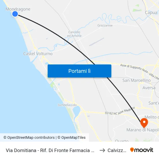 Via Domitiana - Rif. Di Fronte Farmacia Comunale to Calvizzano map