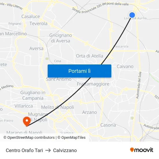Centro Orafo Tarì to Calvizzano map