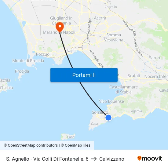 S. Agnello - Via Colli Di Fontanelle, 6 to Calvizzano map