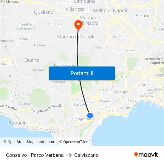 Consalvo - Parco Verbena to Calvizzano map