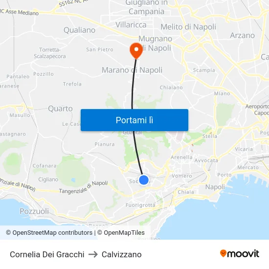 Cornelia Dei Gracchi to Calvizzano map