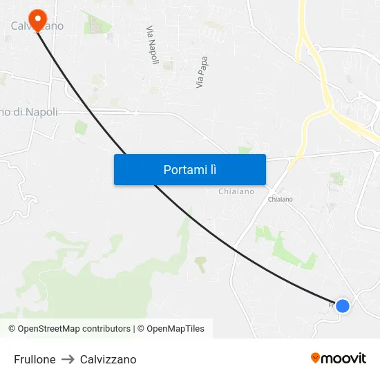 Frullone to Calvizzano map