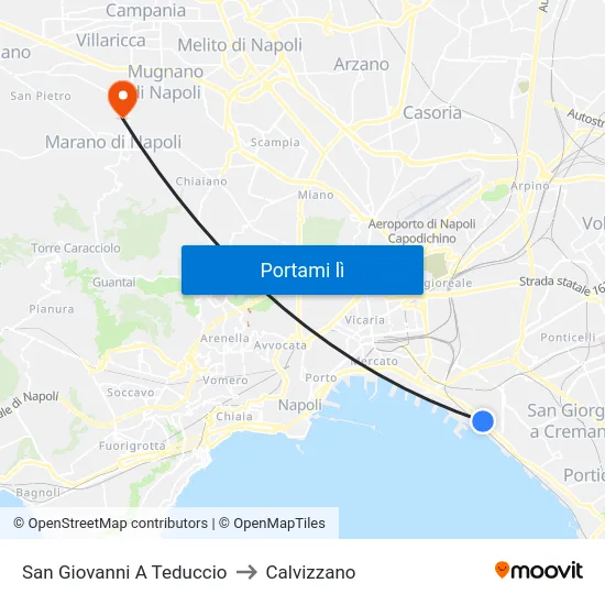 San Giovanni A Teduccio to Calvizzano map