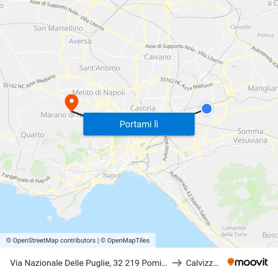 Via Nazionale Delle Puglie, 32 219 Pomigliano to Calvizzano map