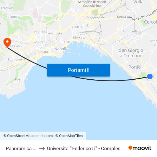 Panoramica - Semmola to Università ""Federico Ii"" - Complesso Di Monte Sant'Angelo map