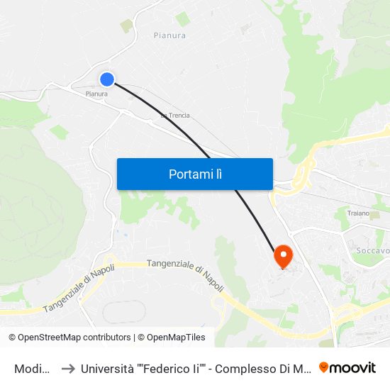 Modigliani to Università ""Federico Ii"" - Complesso Di Monte Sant'Angelo map