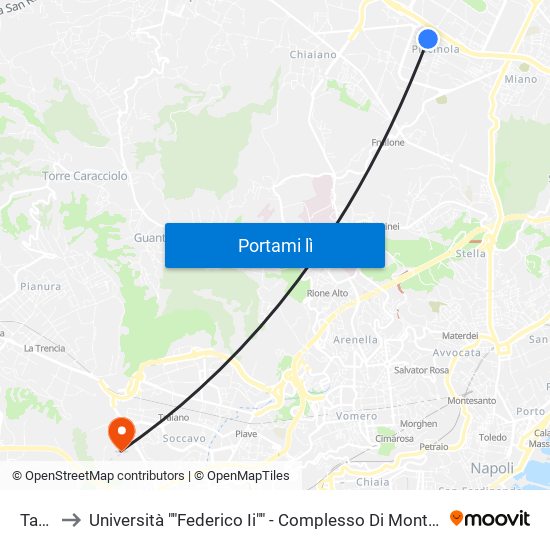 Tafuri to Università ""Federico Ii"" - Complesso Di Monte Sant'Angelo map