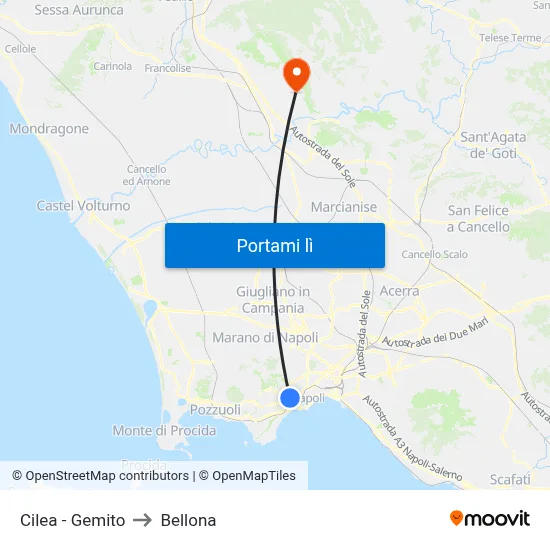 Cilea - Gemito to Bellona map