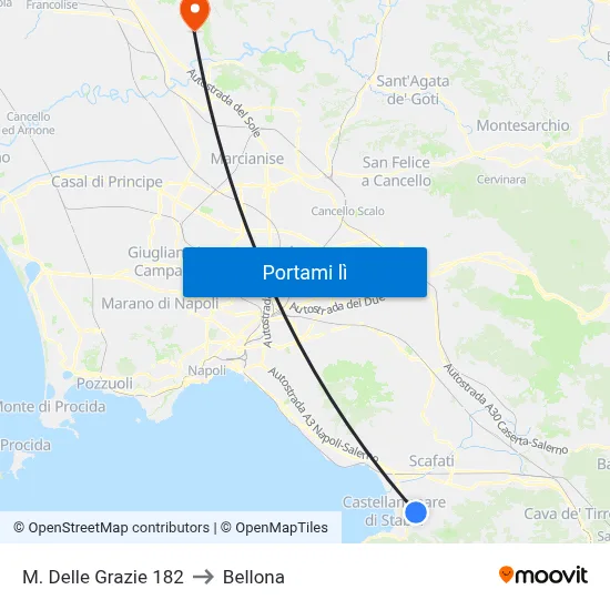 M. Delle Grazie 182 to Bellona map