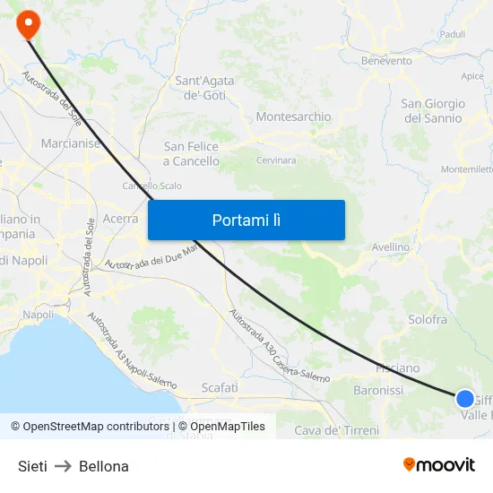 Sieti to Bellona map
