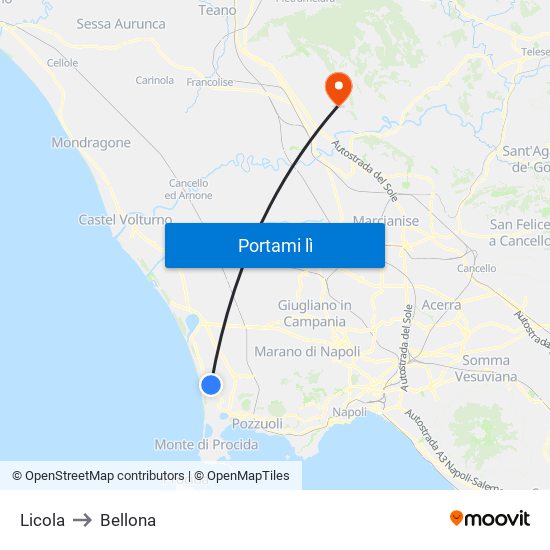 Licola to Bellona map