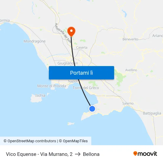 Vico Equense - Via Murrano, 2 to Bellona map
