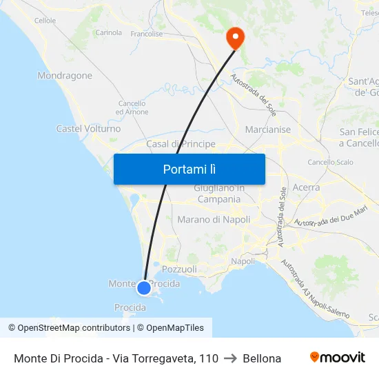 Monte Di Procida - Via Torregaveta, 110 to Bellona map
