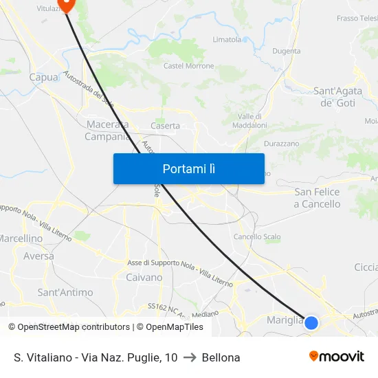 S. Vitaliano - Via Naz. Puglie, 10 to Bellona map