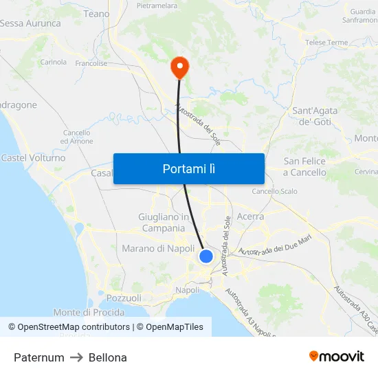 Paternum to Bellona map