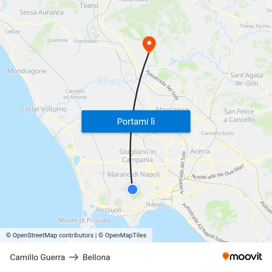 Camillo Guerra to Bellona map