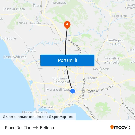 Rione Dei Fiori to Bellona map