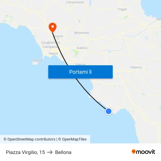 Piazza Virgilio, 15 to Bellona map