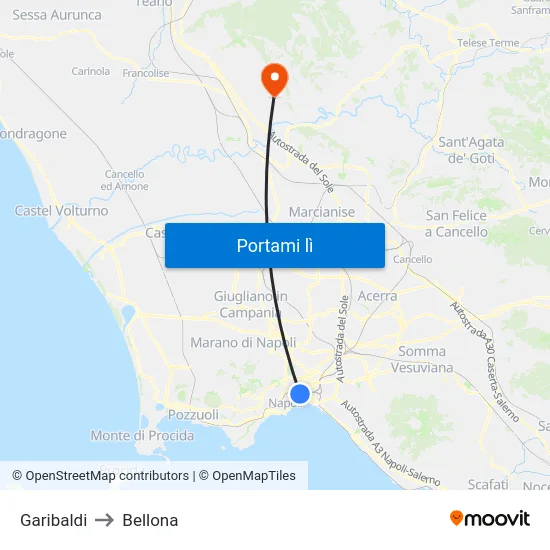 Garibaldi to Bellona map
