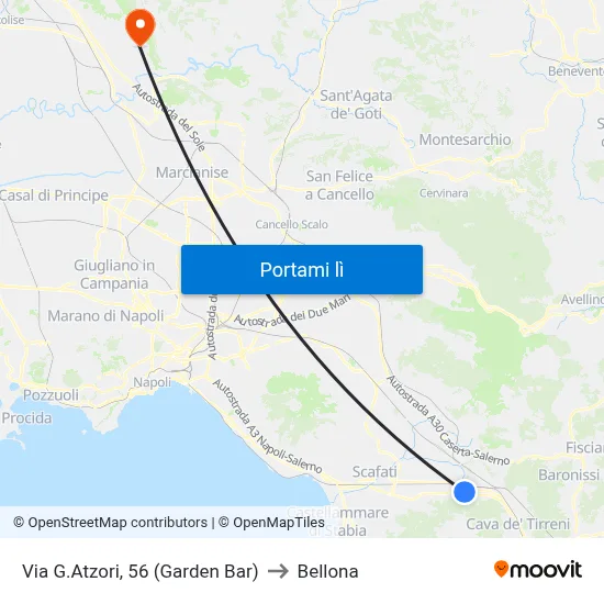 Via G.Atzori, 56 (Garden Bar) to Bellona map