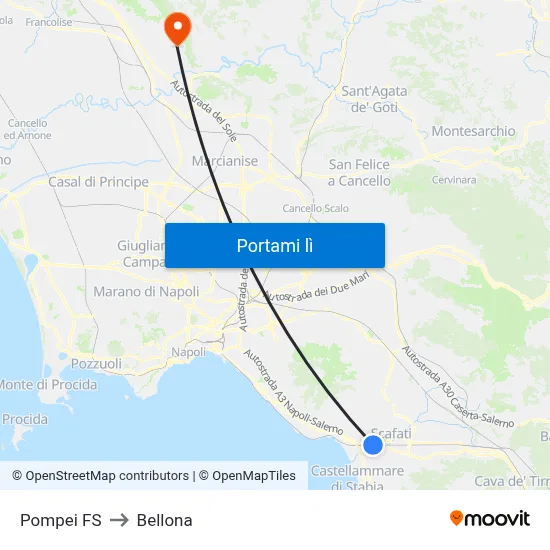 Pompei FS to Bellona map