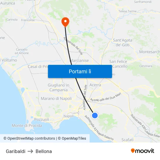 Garibaldi to Bellona map