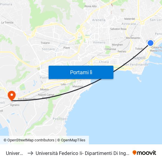 Università to Università Federico Ii- Dipartimenti Di Ingegneria map