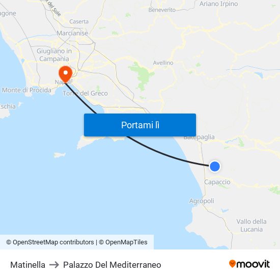 Matinella to Palazzo Del Mediterraneo map