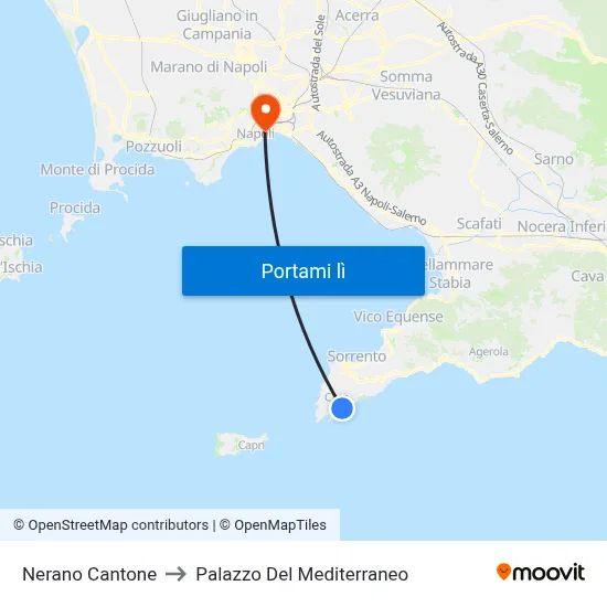 Nerano Cantone to Palazzo Del Mediterraneo map