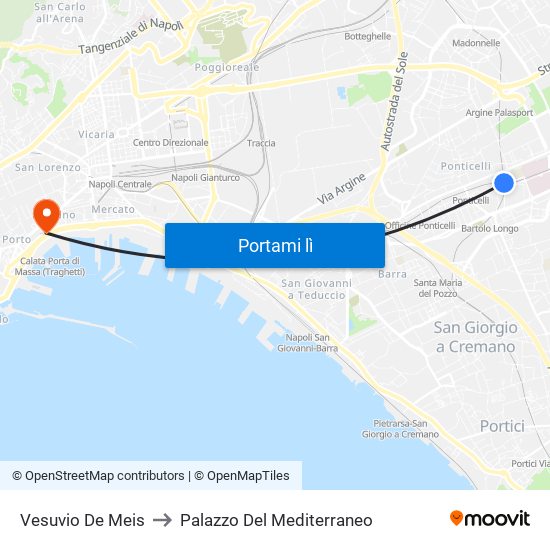Vesuvio De Meis to Palazzo Del Mediterraneo map