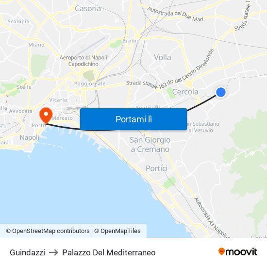 Guindazzi to Palazzo Del Mediterraneo map