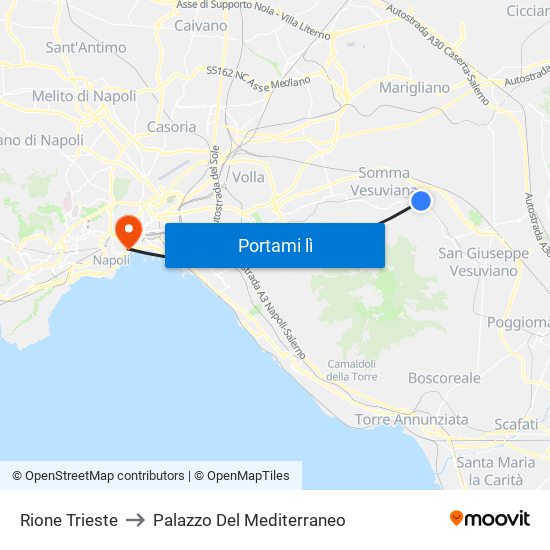 Rione Trieste to Palazzo Del Mediterraneo map