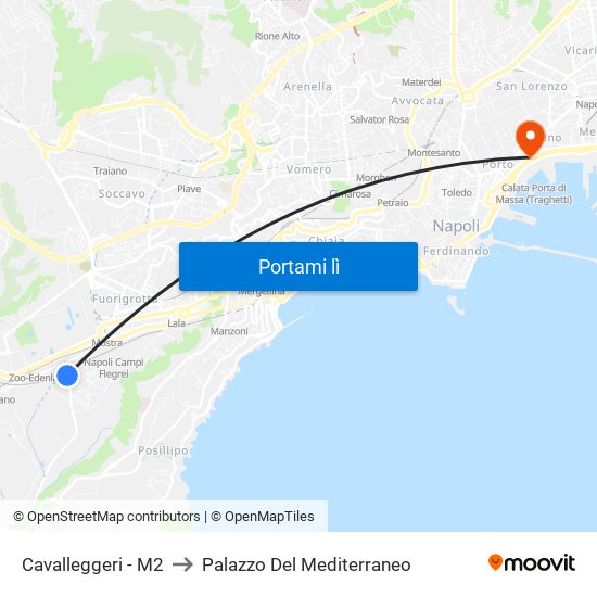 Cavalleggeri - M2 to Palazzo Del Mediterraneo map