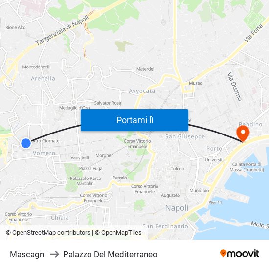 Mascagni to Palazzo Del Mediterraneo map