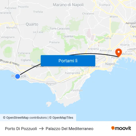Porto Di Pozzuoli to Palazzo Del Mediterraneo map