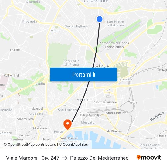 Viale Marconi - Civ. 247 to Palazzo Del Mediterraneo map
