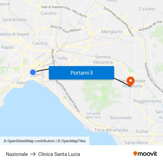 Nazionale to Clinica Santa Lucia map