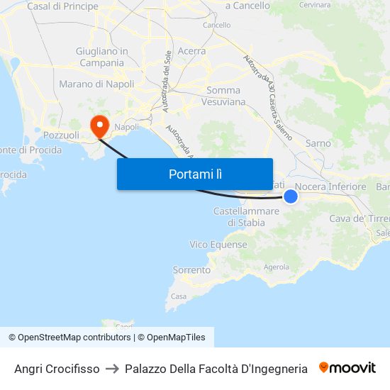 Angri Crocifisso to Palazzo Della Facoltà D'Ingegneria map