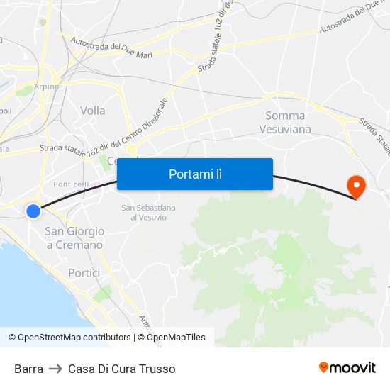 Barra to Casa Di Cura Trusso map
