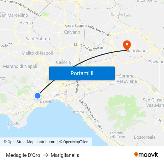 Medaglie D'Oro to Mariglianella map